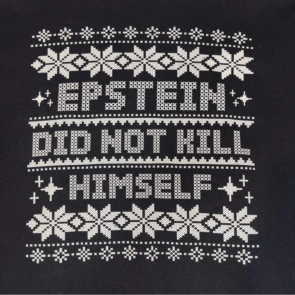 Epstein Did Not Kill Himself Meme Sweater – XL Gildan Unisex Graphic Sweatshirt - Picture 3 of 6